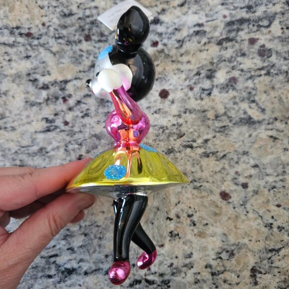 RARE VINTAGE CHRISTOPHER RADKO MINNIE MOUSE ITALIAN GLASS CHRISTMAS ORNAMENT - Picture 4 of 7